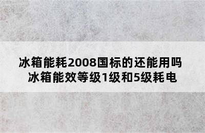 冰箱能耗2008国标的还能用吗 冰箱能效等级1级和5级耗电